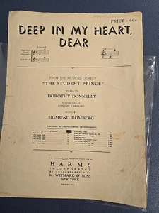 Vintage Sheet Music: Deep In My Heart, Dear (The Student Prince) In F 1947 S370 - Picture 1 of 4