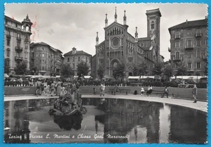Torino Piazza L. Martini 1955 FG cartolina vintage postcard postkarte MA2168 - Imagen 1 de 2