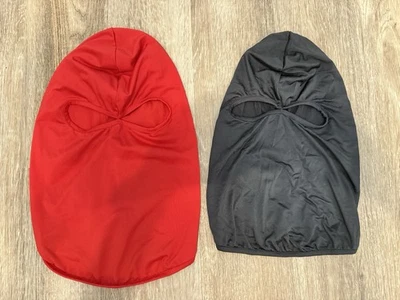 2 Full Head Face Mask Spider-Man Black Red Full Cover 2 Hole Eyes Only Costume - Image 1 of 2
