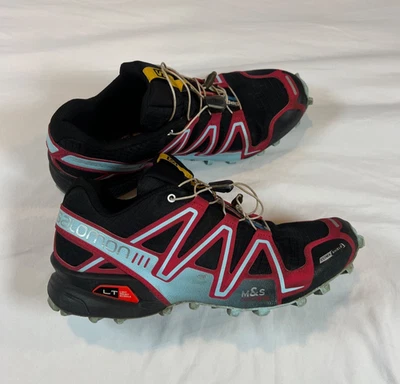Salomon Speedcross Womens 9.5 3 CS Black Red Blue Lace 369821 RARE Hike Walk - Image 1 of 4