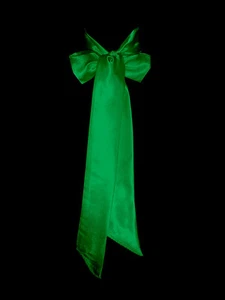 GREEN Satin Wedding Fancy Dress Party Ribbon Sash Belt Tie Band Bridesmaid Bow - Picture 1 of 11