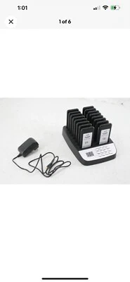 Restaurant 16 Remote Paging Calling Buzzer System kabellos wiederaufladbar schwarz - Bild 1 von 4