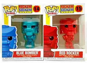 Rock'Em Sock'Em Robots Blue Bomber #14 & Red Rocker #15 Funko POP Set NEU - Bild 1 von 8