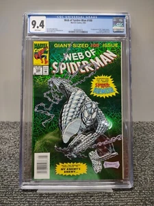 Web of Spider-Man #100 Edicola CGC 9.4 1° Spider-Armor Green Holo Grfx Foil - Foto 1 di 7
