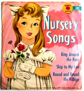 NURSERY SONGS - Ring Around The Rosy / Skip to My Vinyl 45rpm 1957 Golden R273 - Picture 1 of 6