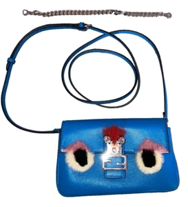 FENDI Micro Baguette Monster Leather 8M0354 Used - Picture 1 of 9