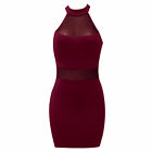 Sexy Womens Bodycon Dresses Halter Neck Backless Cocktail Party Club Mini Dress