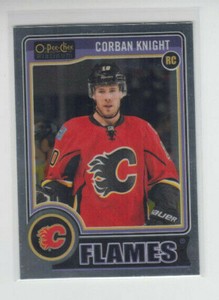 14/15 OPC Platinum Calgary Flames Corban Knight Rookie RC card #175