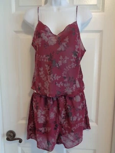 Women's Calvin Klein sheer 2 pc pajama set, tank top shirt shorts, SIZE MEDIUM - Picture 1 of 4