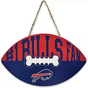 Pets First NFL Football Form Holz Wandschild mit Knochen Design mit Team Logo - Bild 1 von 9