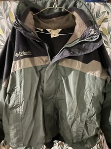 Vintage Columbia Jacket Men’s XL Green Bugaboo 3 In 1 Fleece Coat - Picture 1 of 7