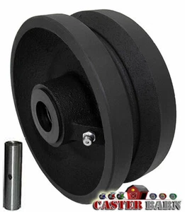 CasterHQ 4" X 2" V Groove Wheel 600 LBS Capacity Replacement Wheel Commercial/In - Picture 1 of 2