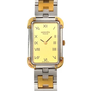 HERMES Croisiere CR1.240 Quartz Gold Dial Ladies Watch 90262931 - Picture 1 of 6