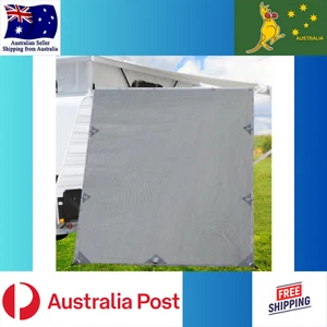 Pop Top Caravan Privacy Screen 2.1 x 1.8M Sun Shade End Wall Roll Out Awning 4WD - Picture 1 of 6