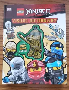 Visual Dictionary (LEGO Ninjago: Master of Spinjitzu) DK Book Gold Ninja Bag Tag - Picture 1 of 5