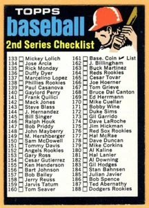 1971 NM+ oc BASEBALL CARD /  2ND SERIES CHECKLIST / A BEAUTY $1.88 shipping - Picture 1 of 2
