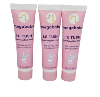 3 x  Megababe Le Tush Clarifying Butt Mask Travel Size 15ml (each) New - Image 1 of 4