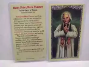 SAINT JOHN MARIE VIANNEY Schutzpatron der Priester laminierte katholische Gebetskarte - Bild 1 von 1