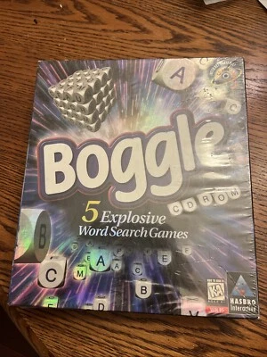 Big box Boggle CD ROM PC Windows 1997 Computer Game Hasbro New Old Stock Sealed - Image 1 of 3