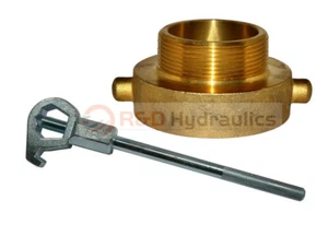 COMBO ADAPTADOR BOCA DE INCENDIOS 2-1/2" NST(F) x 2" NPT(M) con llave hidrante HD - Imagen 1 de 5