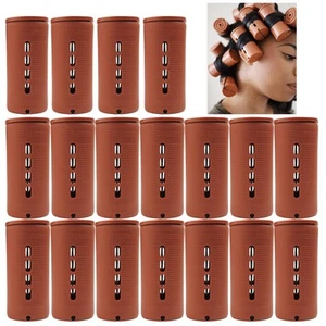 Extra Large 18 Pcs Perm Rods, Jumbo Size 3.25in/8.25cm Hair Rollers for Natur... - Picture 1 of 8