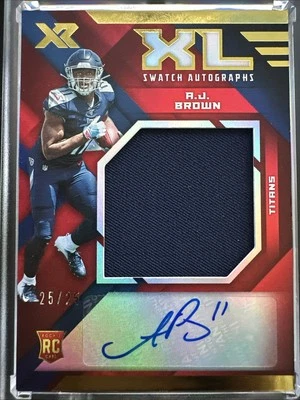 2019 A.J. Brown Panini XR - Rookie XL Swatch Autographs #RXL-6 25/25 - Image 1 of 2