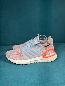 Adidas Running Ultra Boost 19 Blue Coral White Women Sneakers Sz 9 - Picture 1 of 8