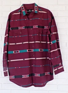 Vintage WESTERN EXPRESS Azteken Western Style Druckknopfleiste Gr. XL - Bild 1 von 10