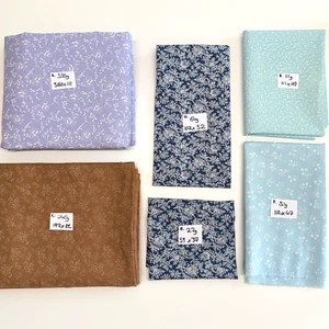 Polycotton Purple Blue Brown Floral Pattern Fabric Craft Job Lot Bundle 5/1m - Picture 1 of 23