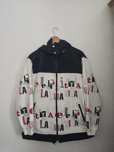 Ellesse X Japan Vintage Bomberjacke Damen Large weiß Spellout Kapuze - Bild 1 von 18