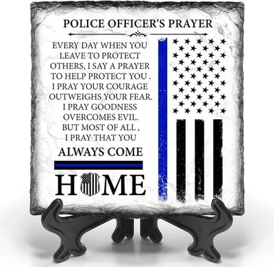 Police Officer Gift for Him – Prayer for Policeman Plate – Law Enforcement G - Image 1 of 4
