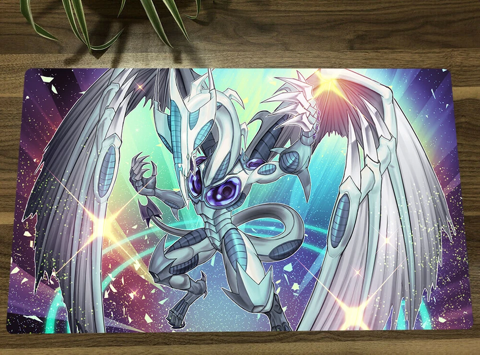 YGO Playmat Stardust Dragon CCG TCG Mat Trading Card Game Mat & Free Bag - Image 1 of 4