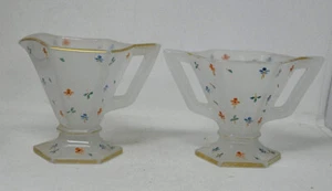 Beaumont Ferlux durchscheinendes Zucker- und Milchkännchen verziertes Chintz-Muster - Bild 1 von 6