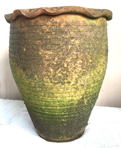Vintage Terracotta Pot Planter Ribbed Vase Cover