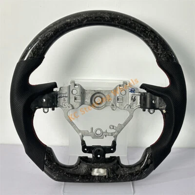 Volante de fibra de carbono a rayas rojas para Lexus GS350 2016 costuras negras Foto 1 de 4