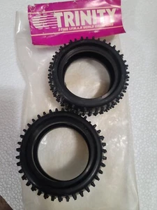 VINTAGE TRINITY 2.2 PIN TIRES REAR FITS ASSOCIATED RC10 AND OTHER RARE HARD NOS - Picture 1 of 3