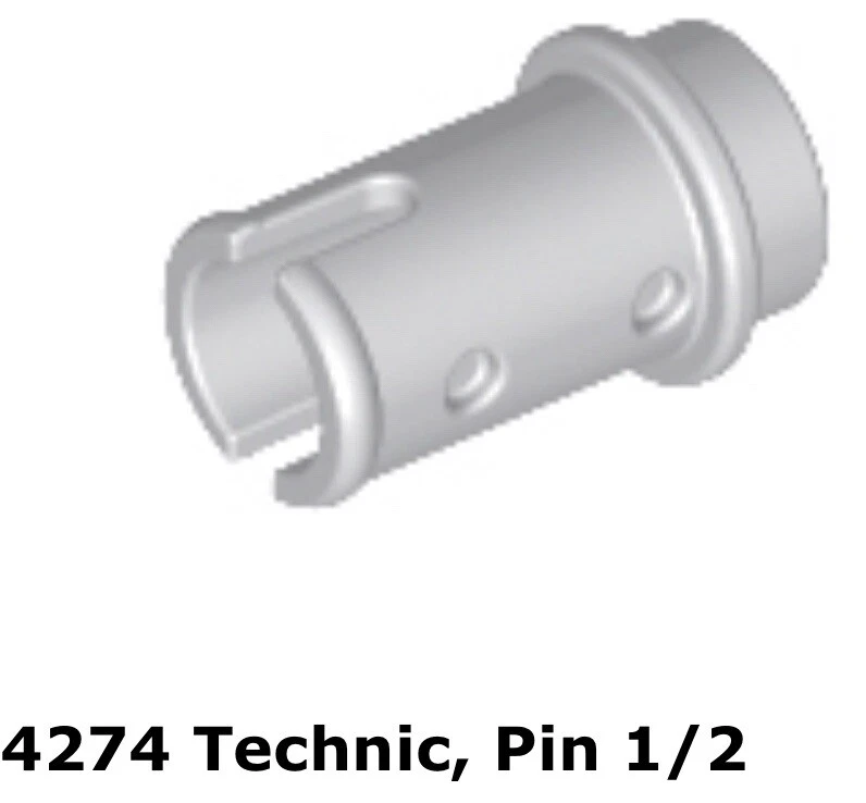 Lego 2x 4274 Light Bluish Gray Technic, Pin 1/2 6209 - Image 1 of 1