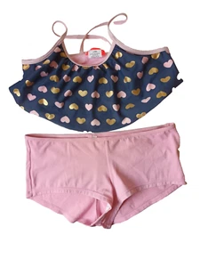 Cherry Lane Australia/Dorothy Perkins Pink Mix Heart Pattern Bikini Short Set 12 - Picture 1 of 5