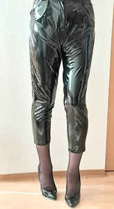 Elegante Lack Vinyl Hose in Spiegelglanz, DE Damen Gr. 36 passt bis Gr. 42 - Bild 1 von 24