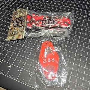 FIGHT CLUB "REDRUM" WOVEN PAINTBALL STRAP - BNIB - SEALED NEW W/ HOTEL KEYCHAIN - Picture 1 of 2