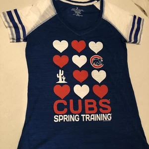 CUTE & SOFT!!! Chicago Cubs Nightshirt Ladies Pajamas PJs Blue Baseball MLB  - Picture 1 of 6