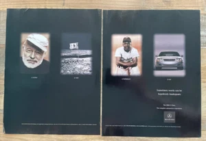 Poster pubblicitario Mercedes Benz 2000 Classe S auto tedesca 1999 stampa d'epoca 2 pagine arte - Foto 1 di 5