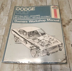 Dodge Colt Owners Workshop Manual: 1971 Thru 1977, All Models, 98 & 122 Cu in  - Picture 1 of 6