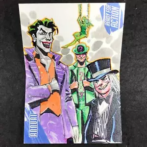 Folleto de bocetos anual 2023-24 DC JOKER RIDDLER PENGUIN IVY BIEN (BNFER) FLORES - Imagen 1 de 2