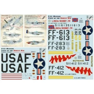 Print Scale 32-029 Decal for airplane 1:32 F-51 Mustang. Units of the Korean War - Imagen 1 de 4