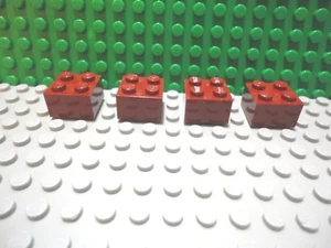 Lego 4 Dark Red 2x2 brick block NEW - Foto 1 di 1