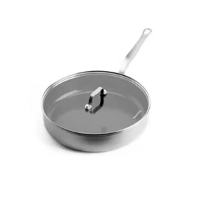 Mauviel 1830 28cm/3.5L Skillets with Glass Lid Saute Pot/Pan with Lond Handle - Picture 1 of 2