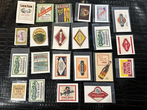 LOTE de 21 etiquetas publicitarias vintage - CERVEZA - REFRESCOS - ALIMENTOS etc (S11) - Imagen 1 de 5