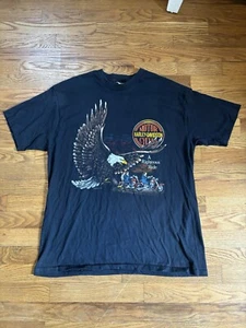 Camiseta Harley Davidson Righteous Ride Años 80 XL 3D Rara Puntada Única - Imagen 1 de 8
