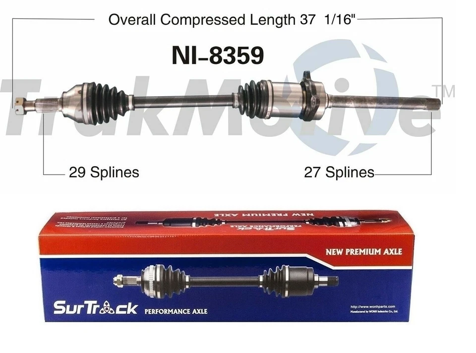 Eje CV pasajero delantero derecho SurTrack NI-8359 para Nissan Juke 2011-14 AWD Foto 1 de 1